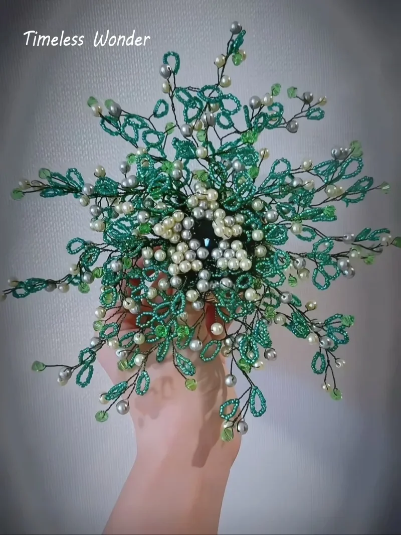 

Timeless Wonder Fancy XL Braided Floral Brooch Pins for Women Designer Jewelry Runway Handmade Gift Rare Trendy Statement 5250