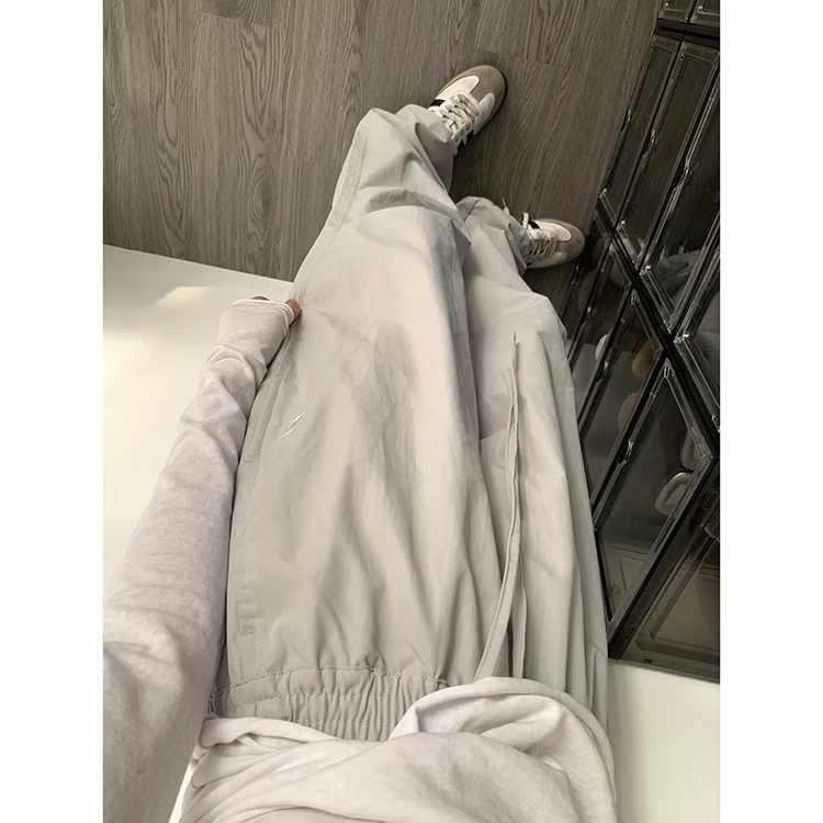 American High Street Style Women's Cargo Pants Spring Summer 2026 New Slimming Drapey Loose Sweatpants Folded Hem