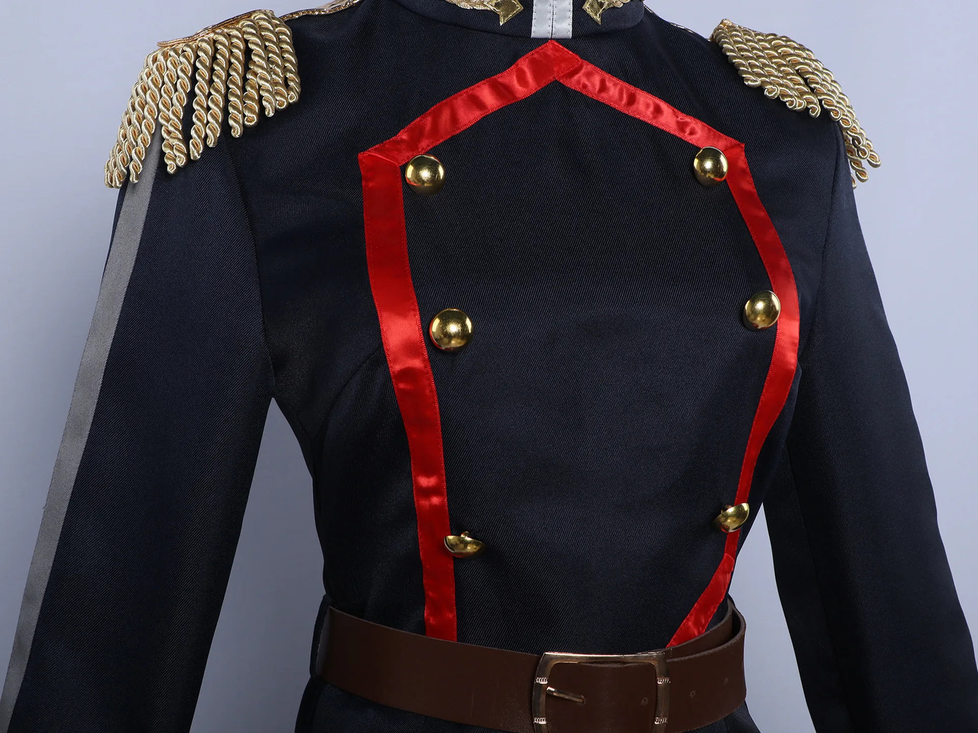 Disfraz de Cosplay de Mato Seihei no Slave Yuka Kyoka, uniforme de capitán de la 7ª unidad, traje de fiesta de Halloween de anime, vestido militar negro para mujer