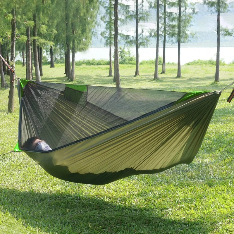 

Outdoor Garden and Park Double Hiking Camping Hammock Bed Lightweight Hammock Outdoor with Mosquito Net