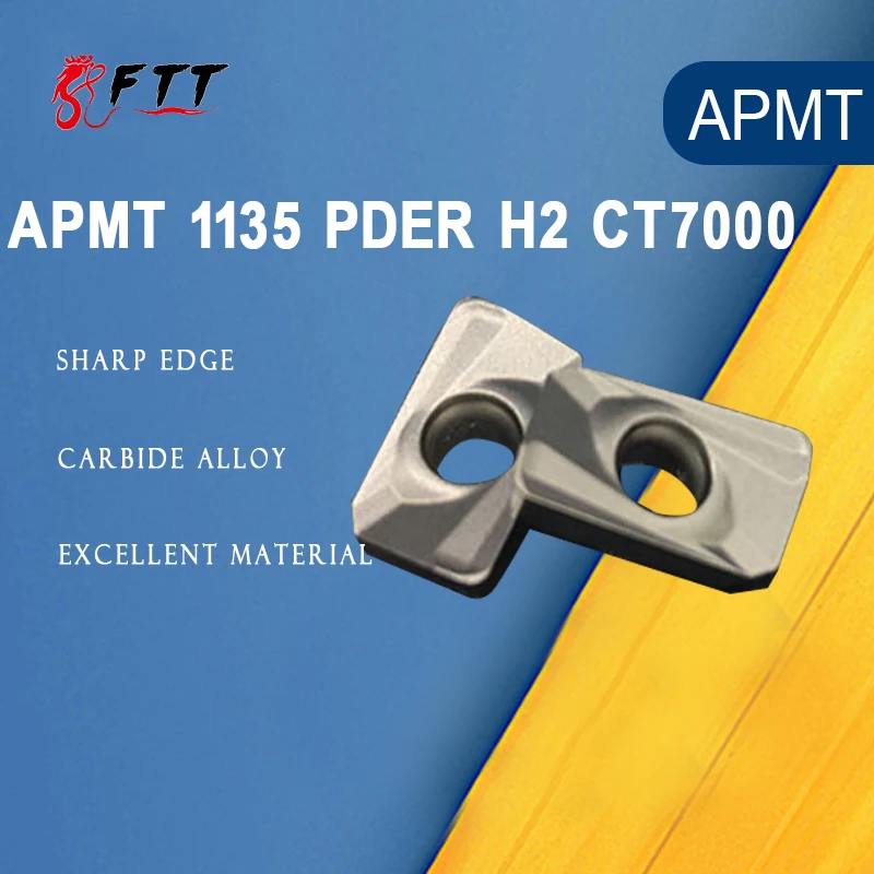 10PCS APMT1135 PDER H2 CT7000 External Turning Tools Cermet Grade Carbide Insert Lathe Cutter Tool Tokarnyy Turning Insert