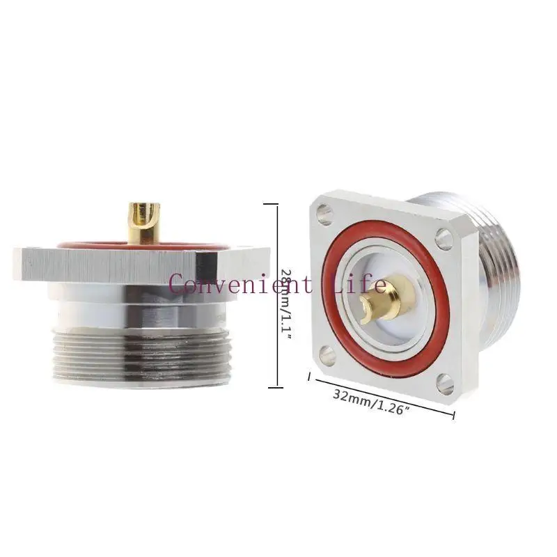 

L1EE L29 7/16 DIN Женский разъем Center Connector с 4 отверстиями фланцевой палуб