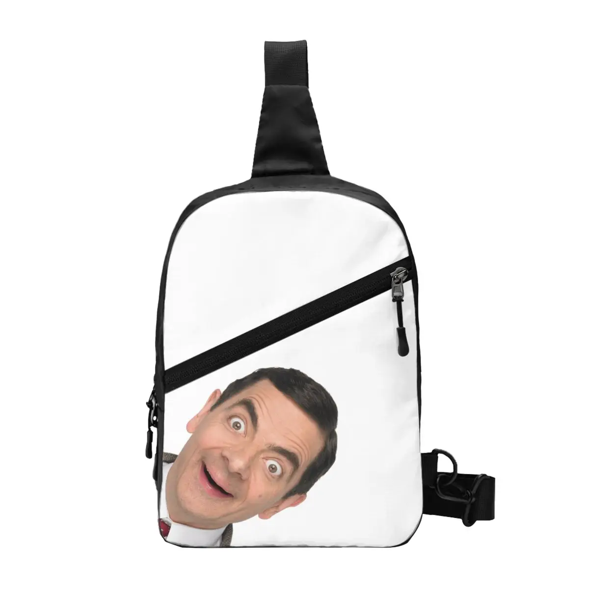 

Mr. Bean Chest Bag Men Sling Crossbody Backpack Chest Bag Traveling Hiking Daypack Shoulder Bag