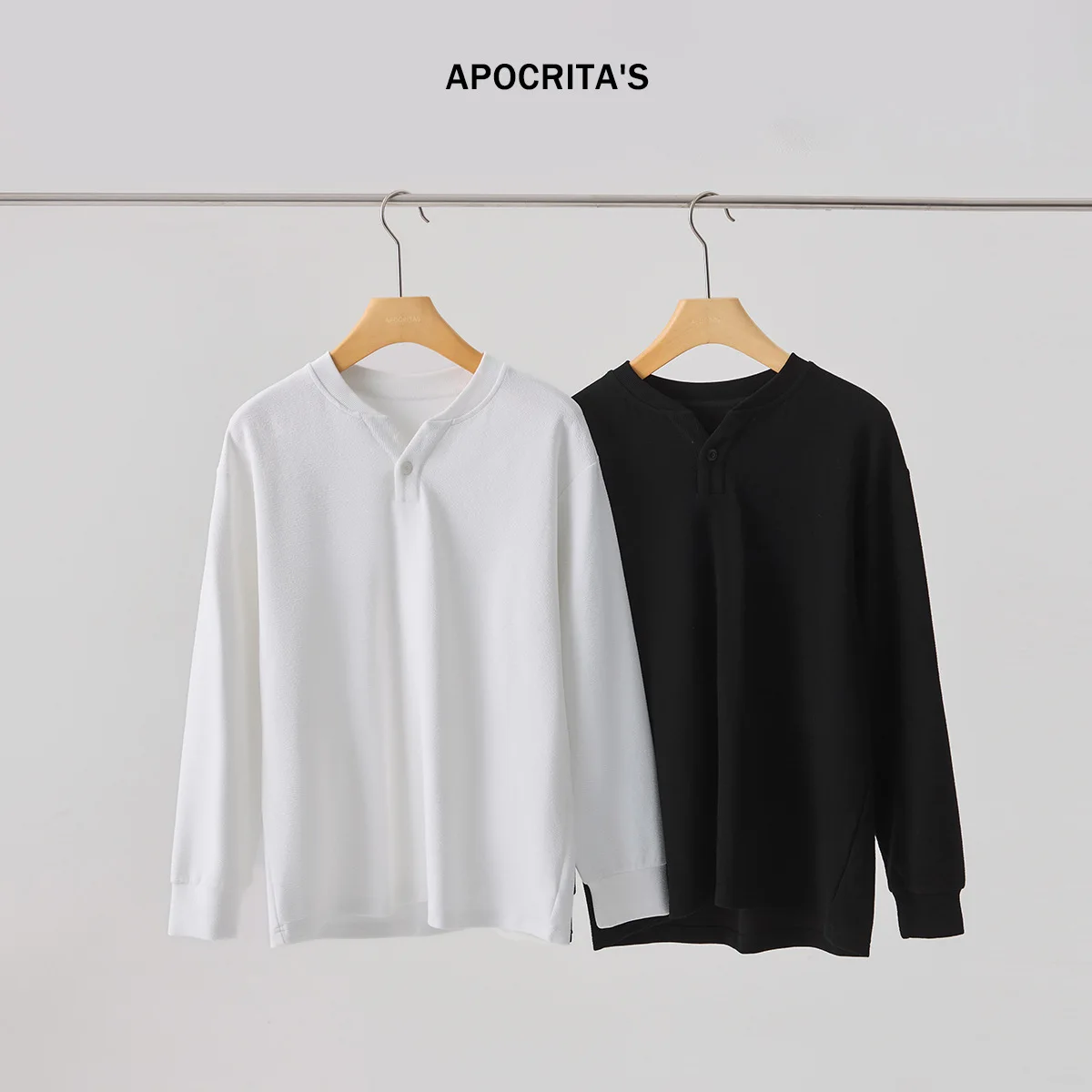Long Sve Texture Sensation T-irt Loose Fit V Ne Inner Wear Autumn Luxury Level Men's Basic Sle Polyester Fiber