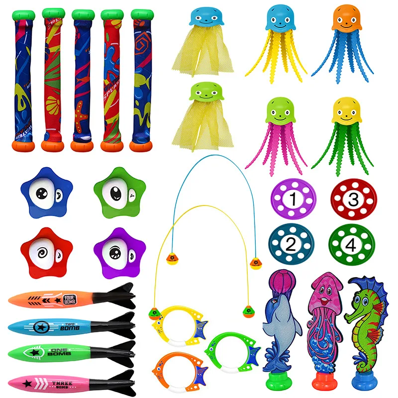 Estate all'aperto Piscina che gioca nell'acqua Giocattolo Bambini Giocattoli subacquei Bambini che lanciano Giocattolo per genitore figlio Regalo interattivo