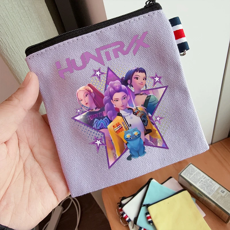 جديد K البوب شيطان الصيادين محفظة للعملة Kawaii الكرتون المطبوعة أكياس التخزين الاطفال متعددة الأغراض مربع سستة الحقيبة هدايا عيد الميلاد