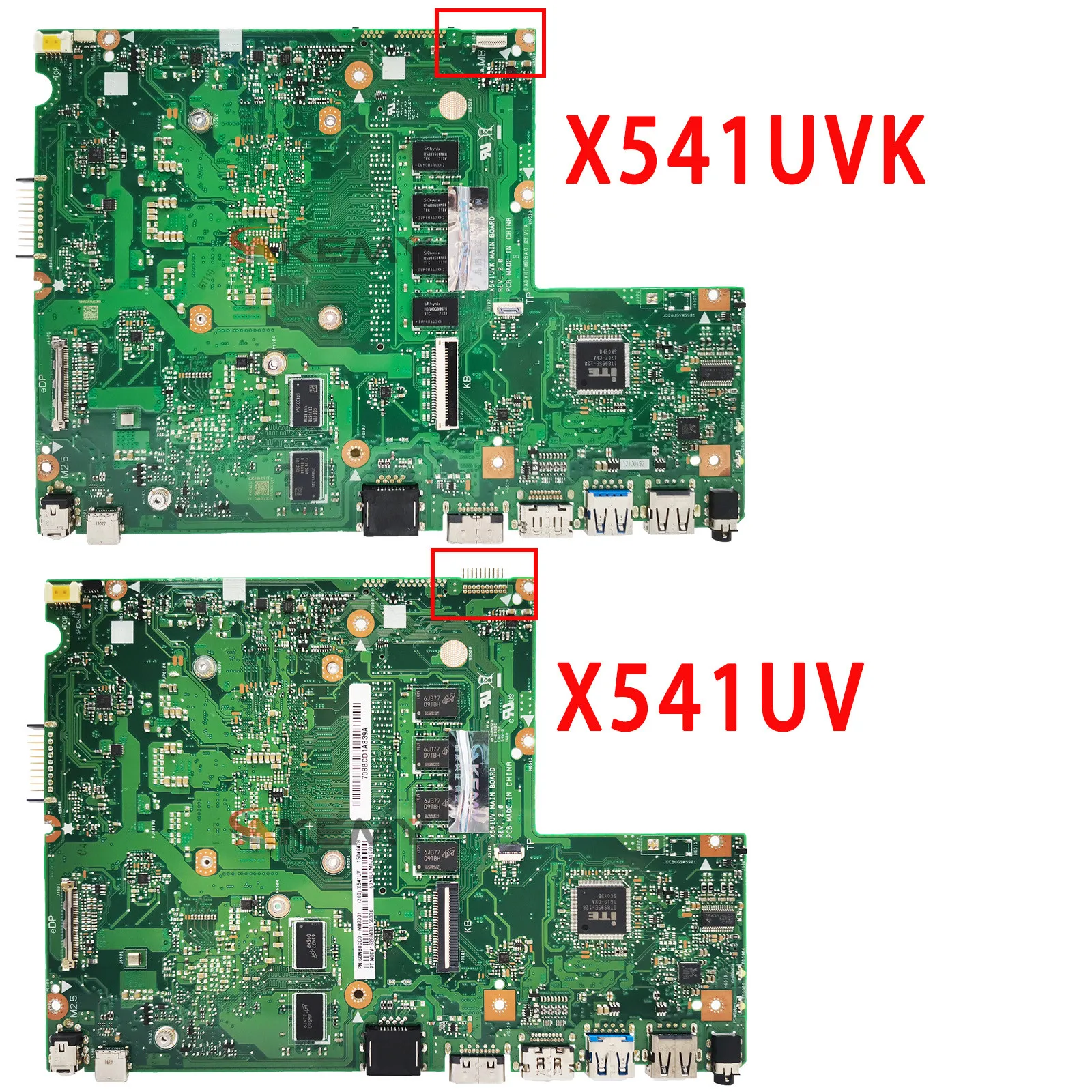 Imagem -03 - Placa-mãe para Laptop Asus X541uj X541uj X541uvk X541u F541u A541u Placa-mãe i3 i5 i7 Cpu Gt920m 4gb 8gb-ram