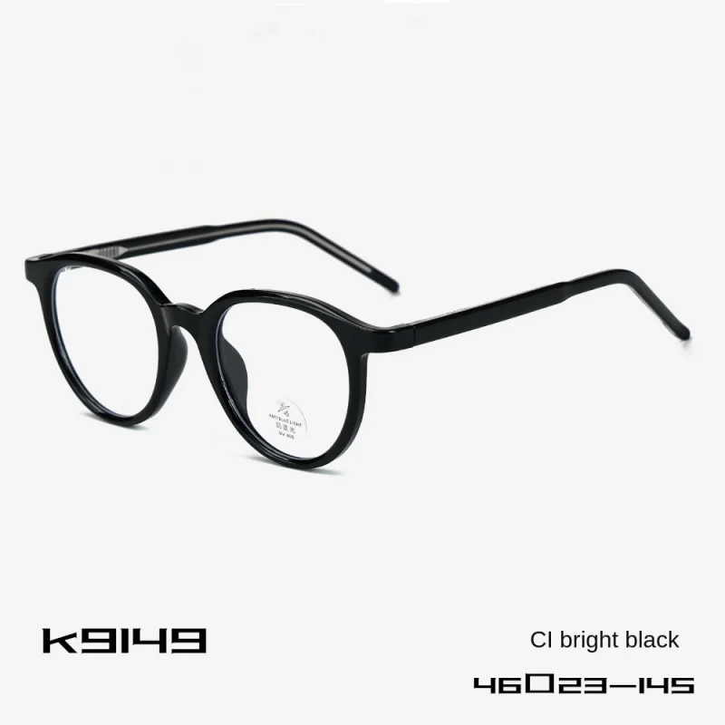 

9149 Fashion Glasses Frame for Bare Face WomenTRFrame Plate Leg Anti-Blue Ray Plain Glasses with Myopia Glasses Option