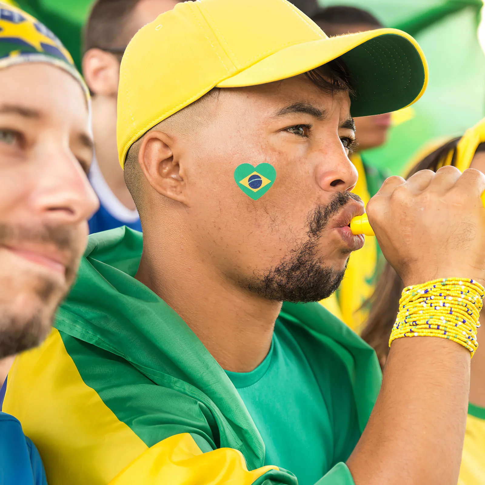 

Временные татуировки-наклейки с флагом Бразилии, водонепроницаемые, безопасные, для лица, тела, спортивных мероприятий и вечеринок