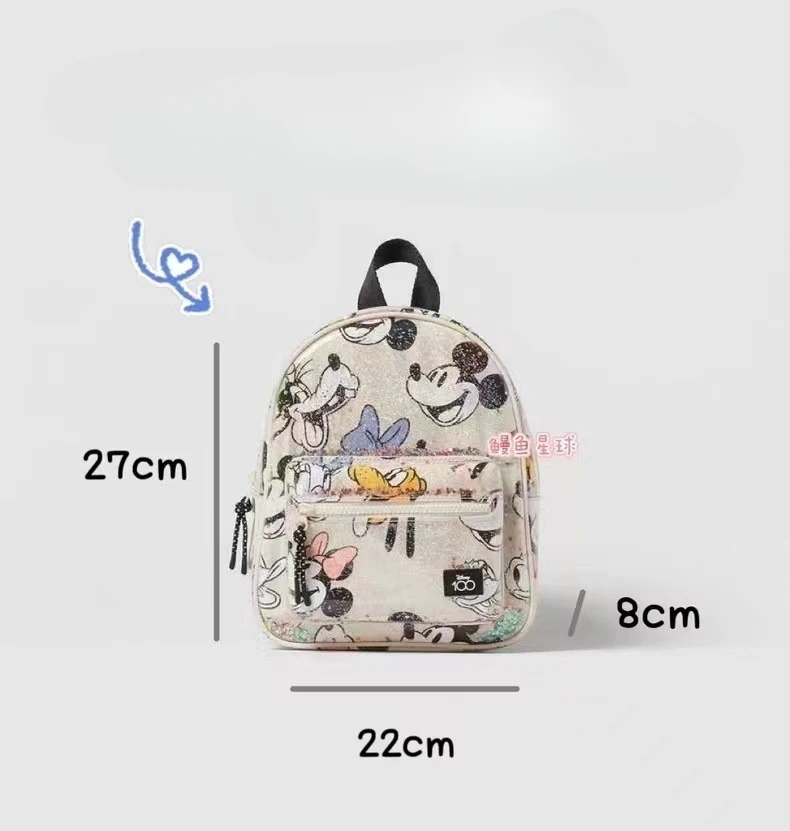 New Disney Cartoon shoulder bag Backpack Baby Girls Mickey Mouse Lovely Schoolbag Kindergarten Kids gift