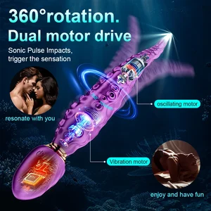 Gurita Tentakel Anal Vibrator untuk Wanita 360 Rotation Rotasi Monster Vagina Pemijat G-Spot Stimulator Klitoris Dildo Mainan Seks Dewasa Wanita 8 penjualan terbaik tentakel fleshlight - №