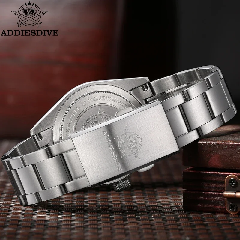 ADDIESDIVE 2024 relojes de cuarzo de lujo para Hombre Reloj de pulsera de acero inoxidable con cristal de zafiro 100m Reloj analógico resistente al agua Reloj para Hombre