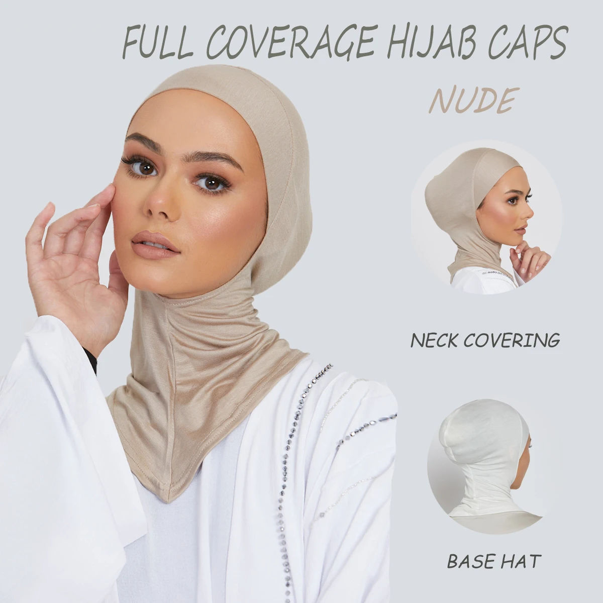 Full Coverage Hijab Caps Muslim Underscarf Women Veil Hijab Muslim Women Scarf Turbans Head For Women Hijabs Caps Hat Islamic