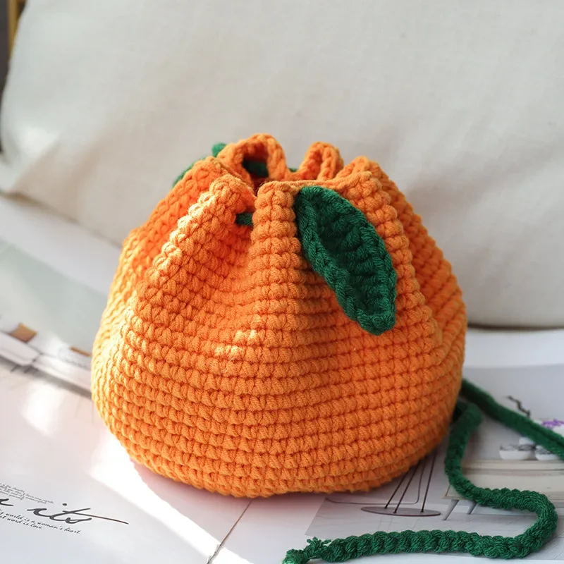 DIY regalo creativo Navidad calabaza mochila hilo enganchado a mano