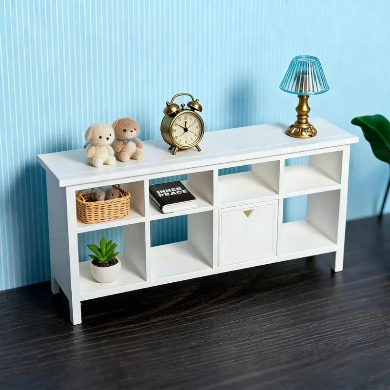 

1:12 Scale Dollhouses Miniature Furniture Display Shelf Model Shelf Perfect for Living Room and Dining Room Accessories A2UB