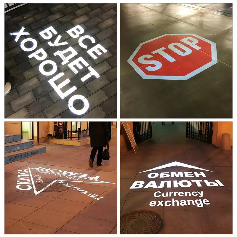 35 واط مخزن الإعلان ضوء الإسقاط في الهواء الطلق إضاءة مقاومة للماء صورة مخصصة تسجيل تدوير عن بعد Gobo شارع العارض مخصص #4