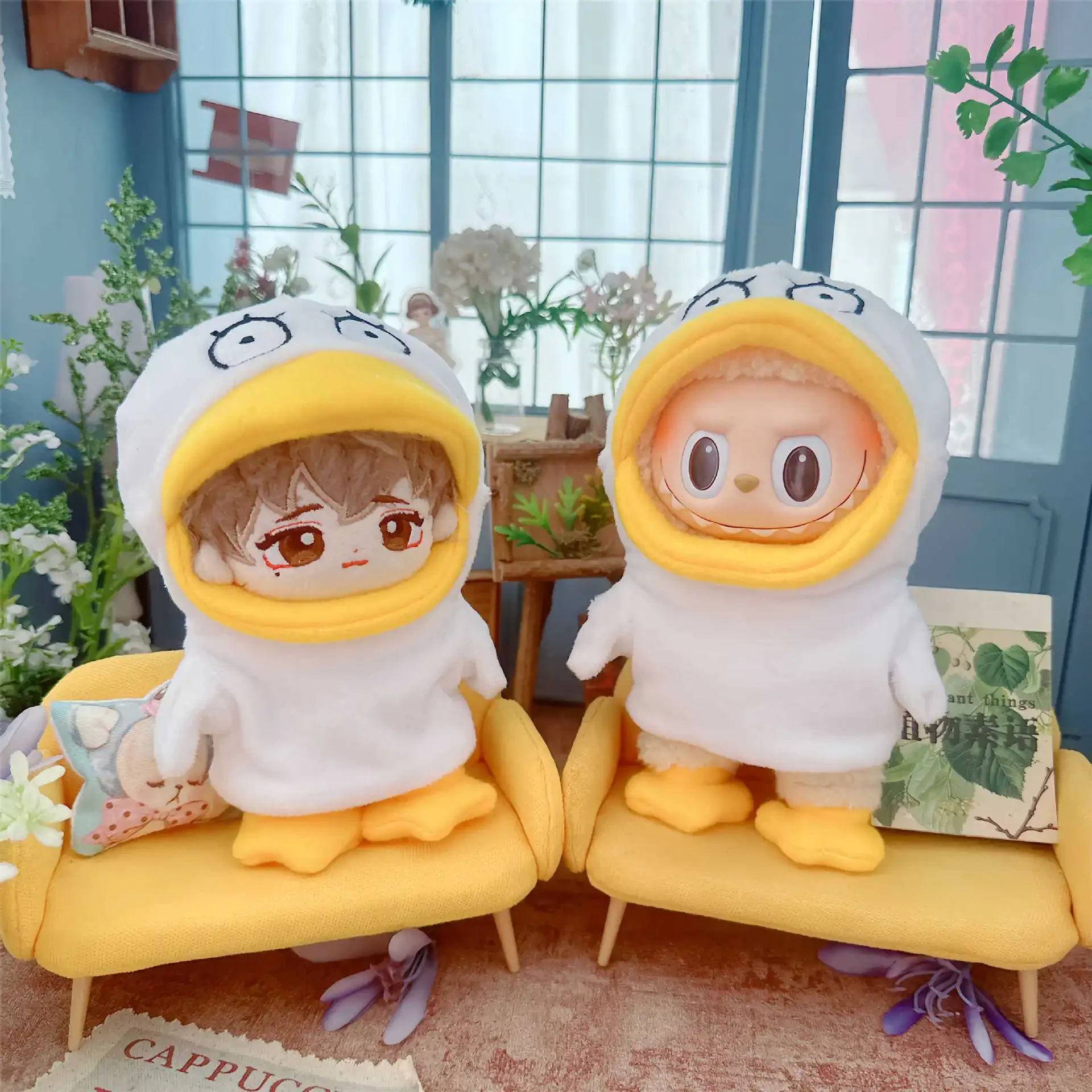 17cm Labubu Clothes Dolls Fashionable Labubu Outfit Sweater and Skirt Clothing