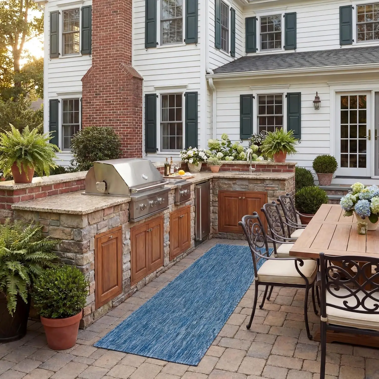 Washable Rug Outdoor Courtyard Collection - 2'3