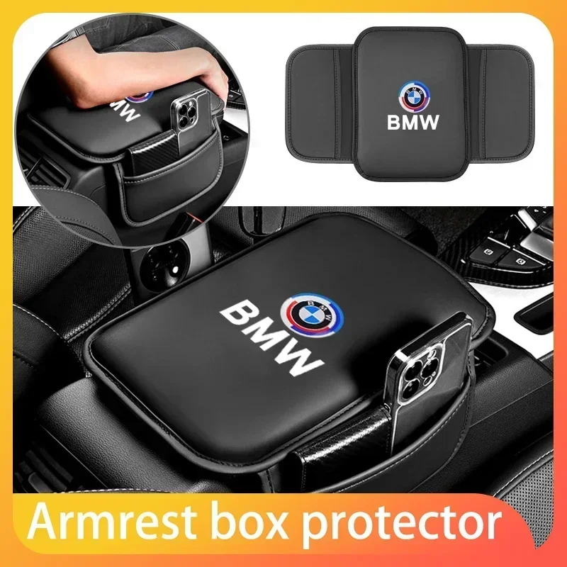 

Car Hand Guard Storage Multifunctional Leather Center Console Cover Interior Accessories for BMW E46 E39 E90 E60 E36 F30 F10 E34