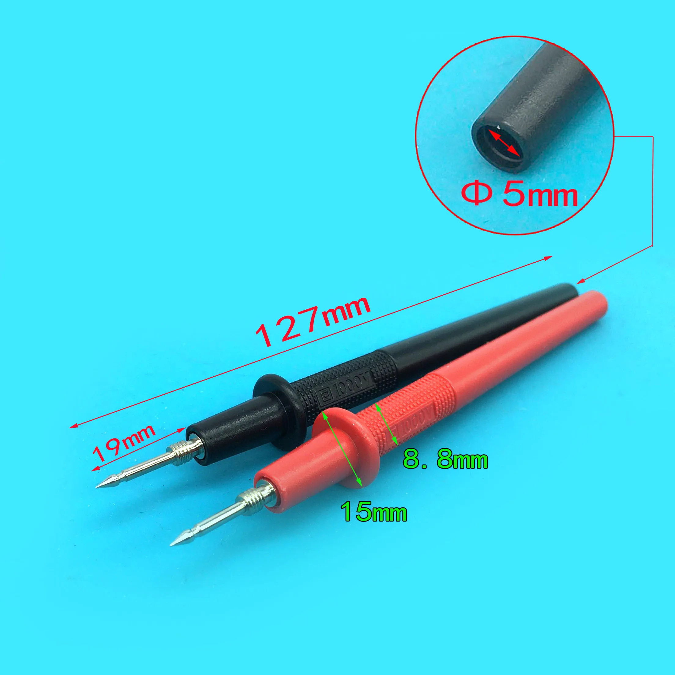 4pcs Test Pen Pin Test Probe Tips Electrical Connector 4mm banana plug Screw knob Multi-meter 2mm Needle Tools DIY