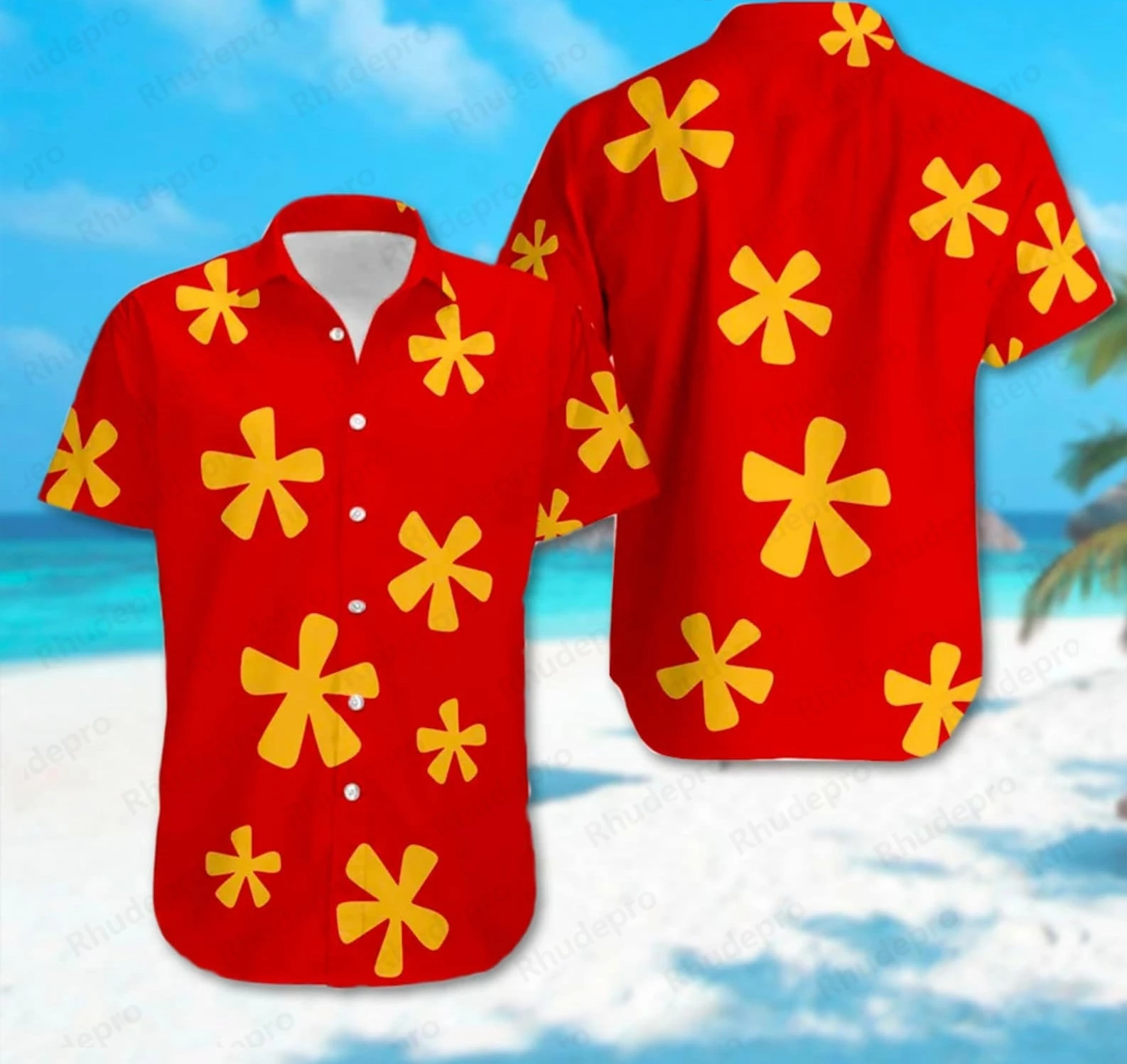 Disney Chip And Dale Hawaiian Shirt Women's Short Sleeve Button Shirt Summer Men's Casual Beach Vacation Sun Protection Shirt