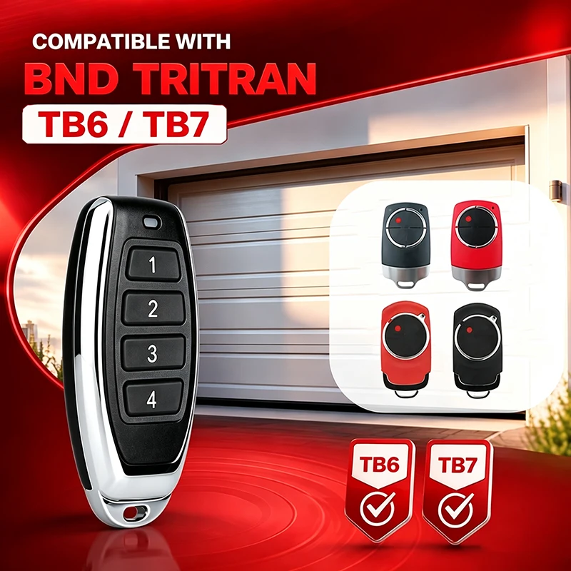 For B&D / BND Remote Control 433MHz Tri-tran TB2 TB4 TB5 TB6 TB7 V1 V2 BND SDO RDO 4V1 3V1 2V1 1V2 P PD Gate Motor Opener