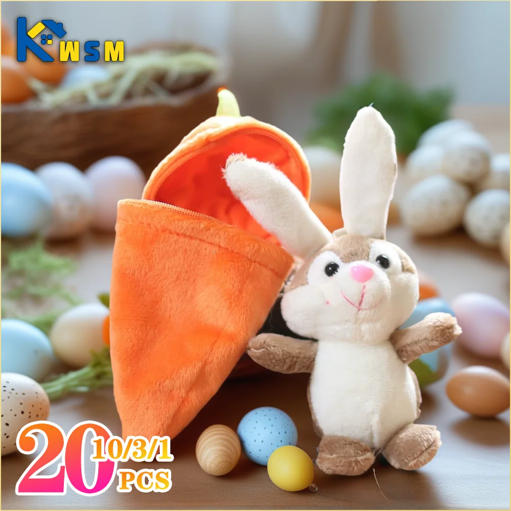 1-20PCS Pendant Bunny in Carrot Easter Cute Transformation Carrot Bunny Pendant Carrot Doll Bag Charm Children's Birthday Gift