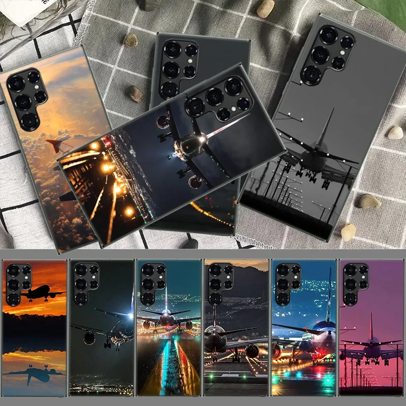 Airport Shuttle Transportation Coque For Samsung S23 S22 S24 Ultra 5G TPU Phone Galaxy Cover S21 S20 FE S10 Plus S10E S9 S8 S7 E