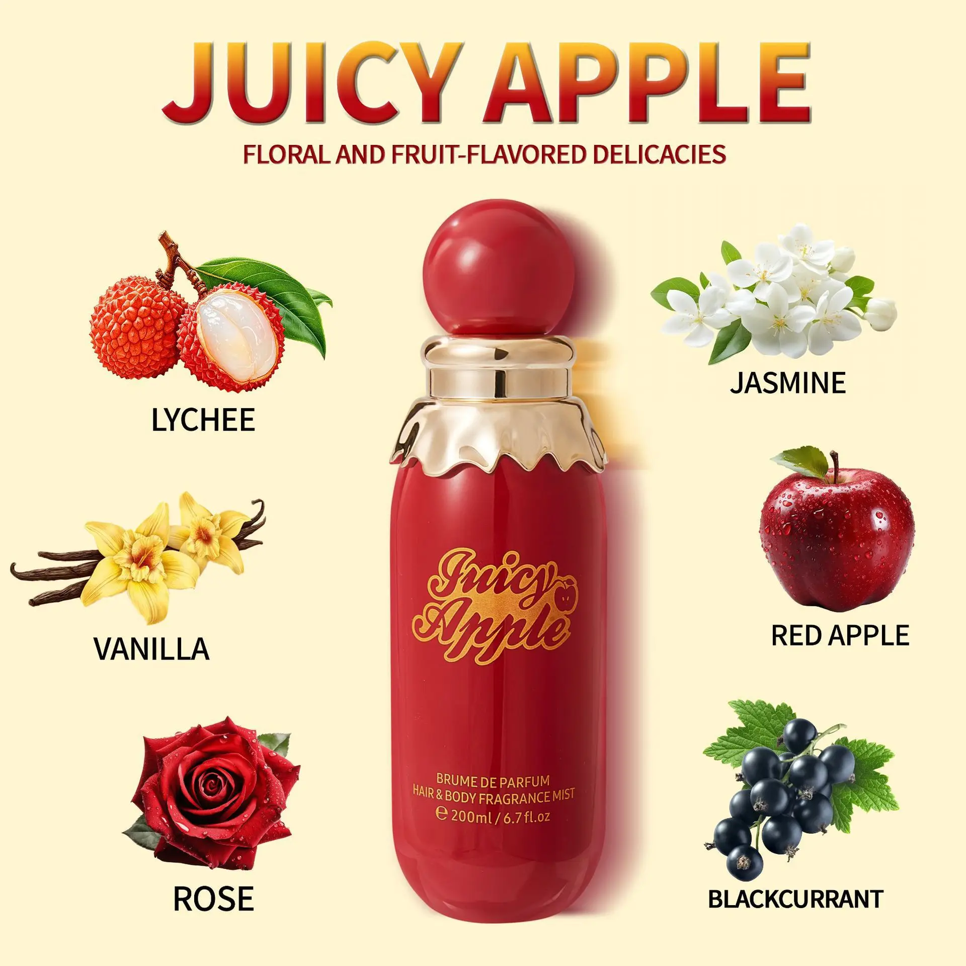 200ml Parfum Amerika Selatan aroma marshmallow semprotan kosmetik wanita tahan lama