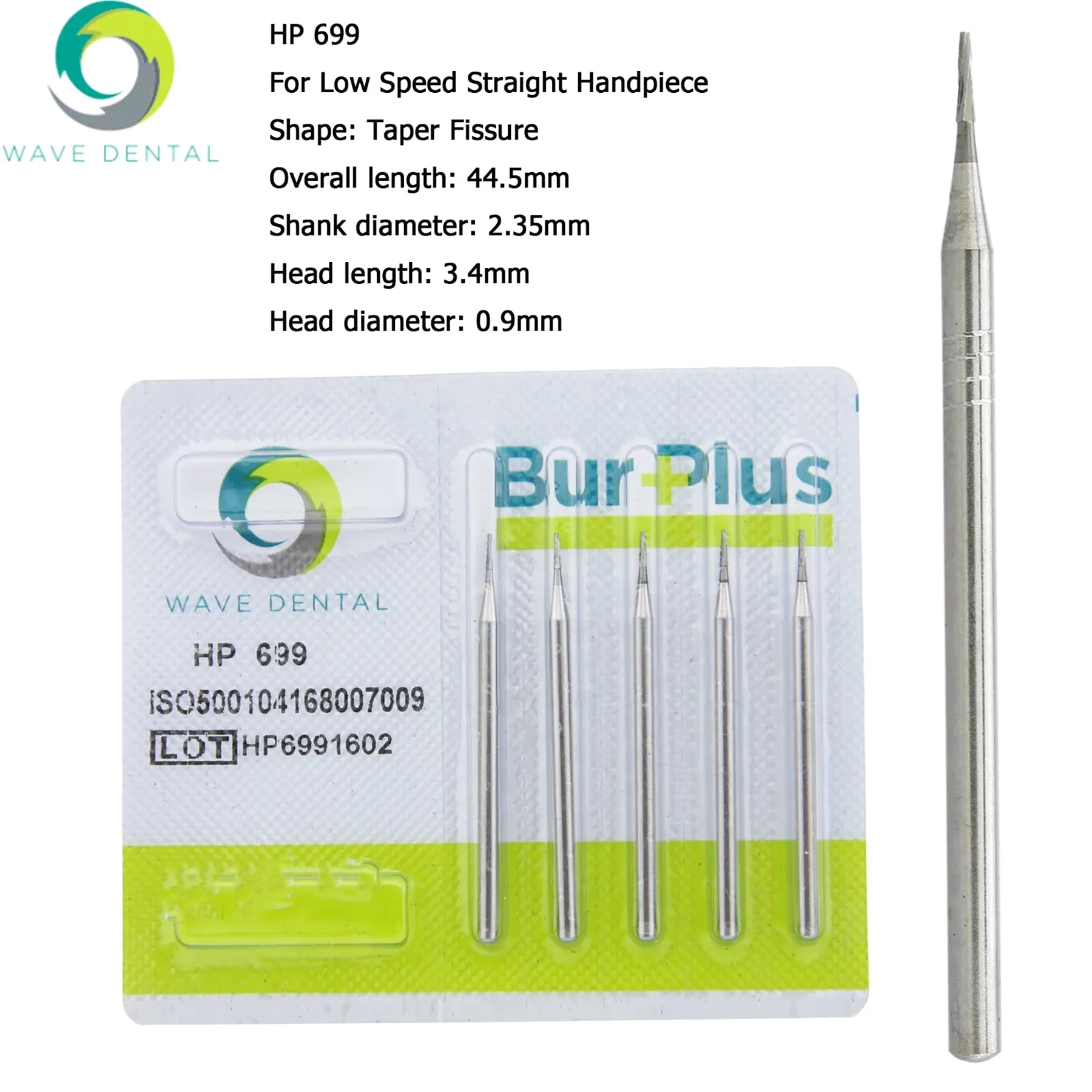 5 قطعة/الحزمة موجة أزيز الأسنان HP 2 8 557 703 مستديرة لقبضة مستقيمة بطيئة السرعة