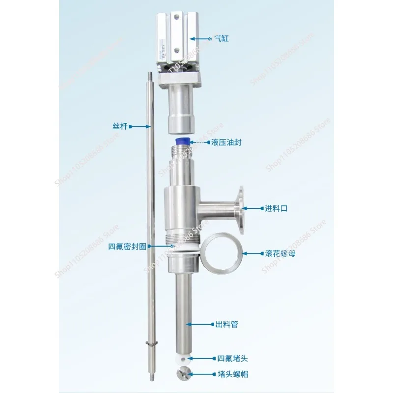 Premium Stainless Steel Anti-drip Filling Head with Extended Valve for Liquid Filling Machine - Anti-foaming Pneumatic Parts