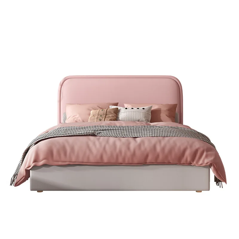 

Light luxury princess single bed 1.2 soft bag backrest girl bed small apartment household 1.5 meters children's