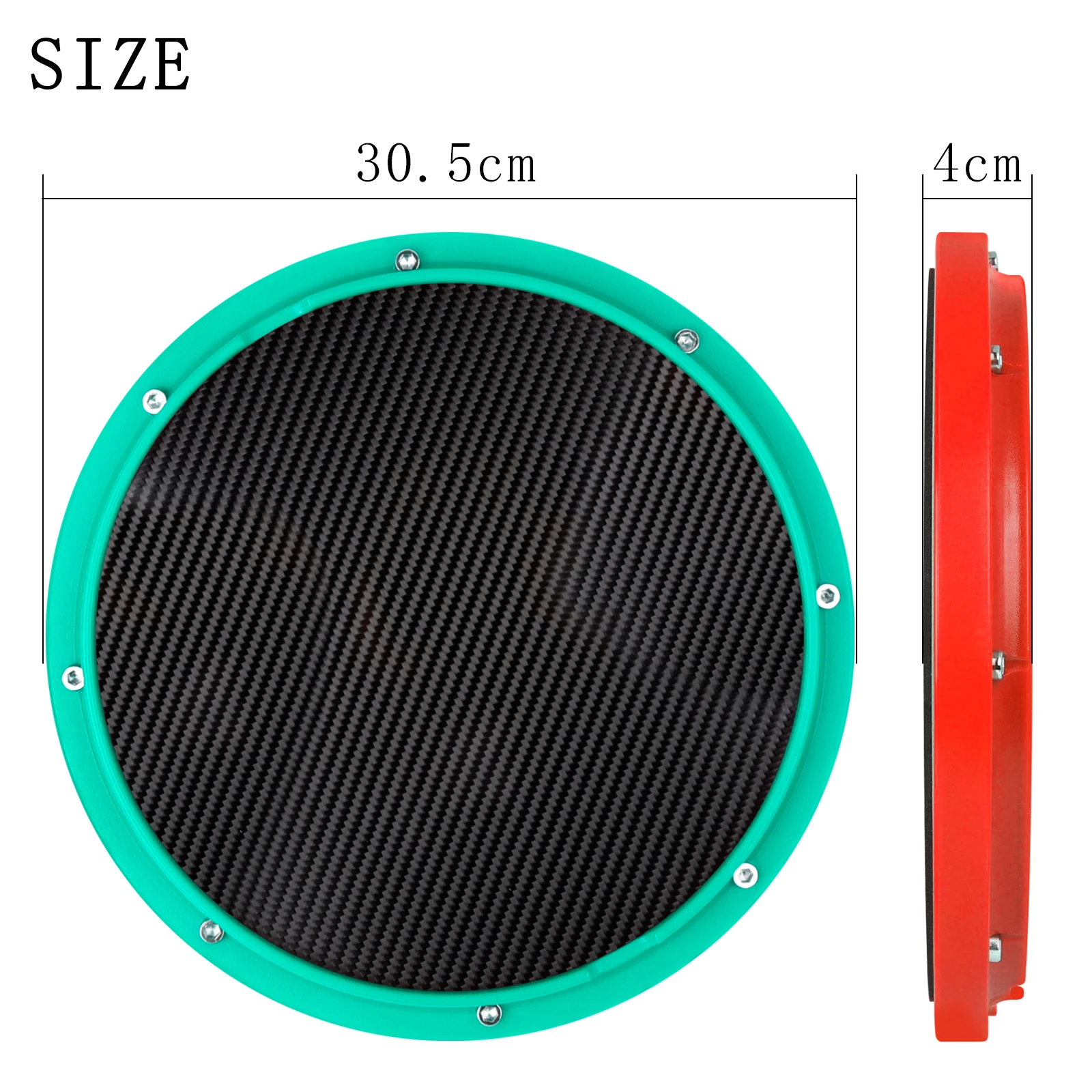  10 Inches Drum Practice Pad Silent Drum Pad Double Sided Beginner Practice Training Carbon Fiber Dumb Drum Pad ﻿