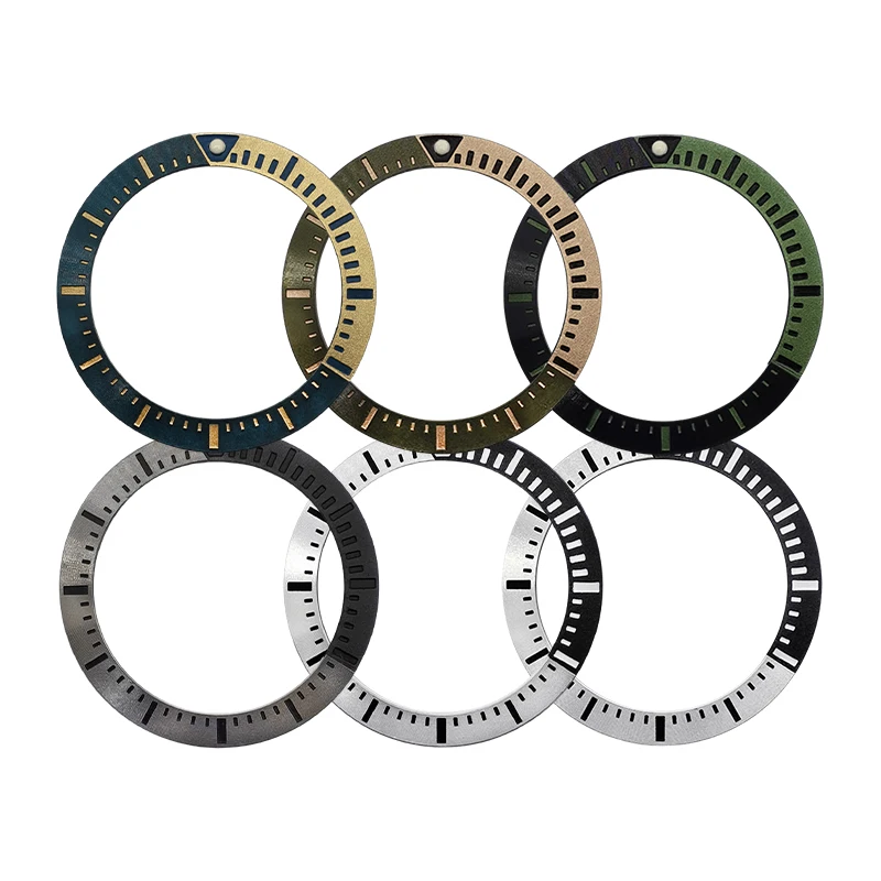 37.2mmx29.2mm Flat Aluminium Watch Bezel Insert Fits Watch Case Men's Watch Replace Bezel Insert Ring