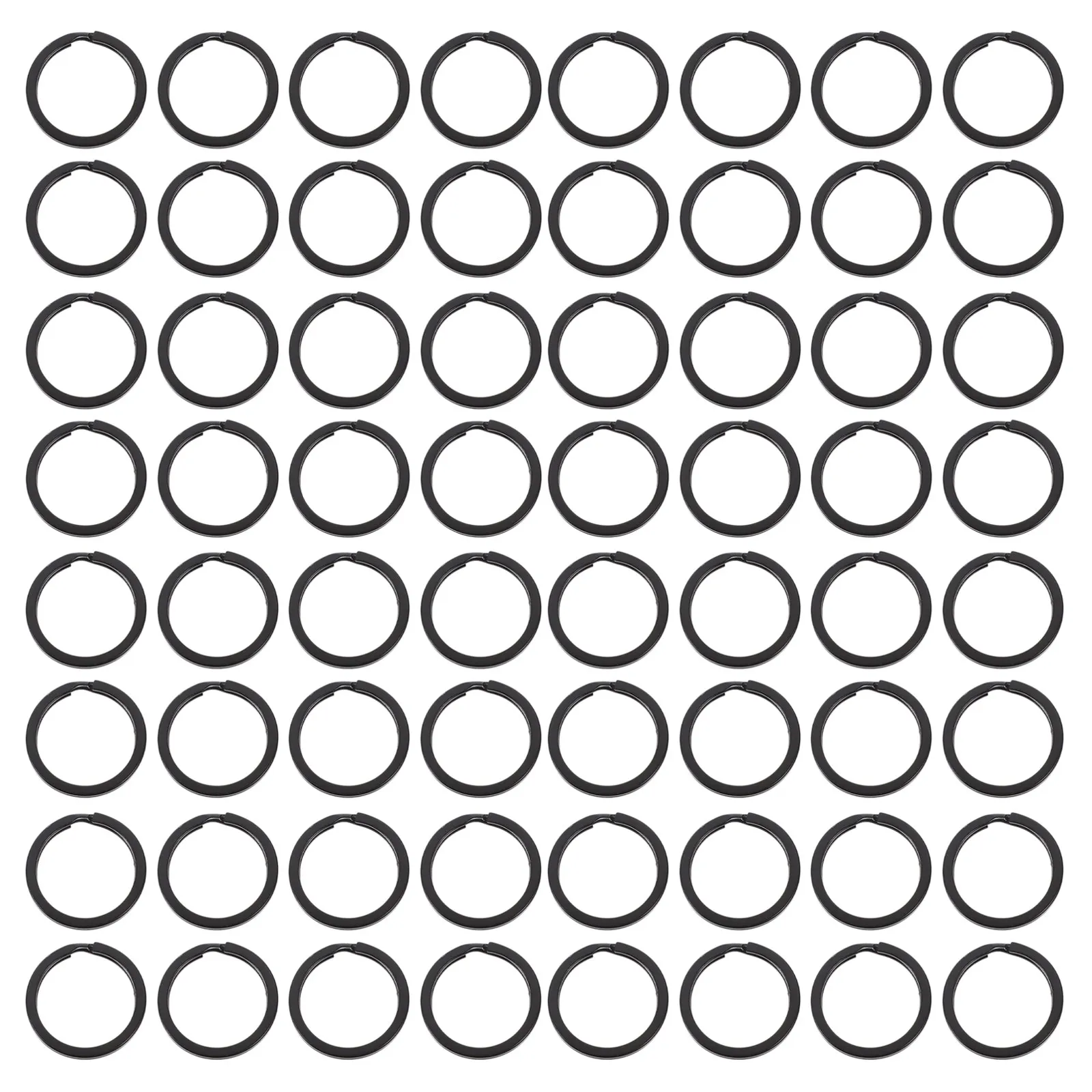 

100 шт. Изящные черные плоские металлические двойные соединительные кольца для изготовления украшений, поделок своими руками, аксессуаров для бирок для собак, соединителей для ключей