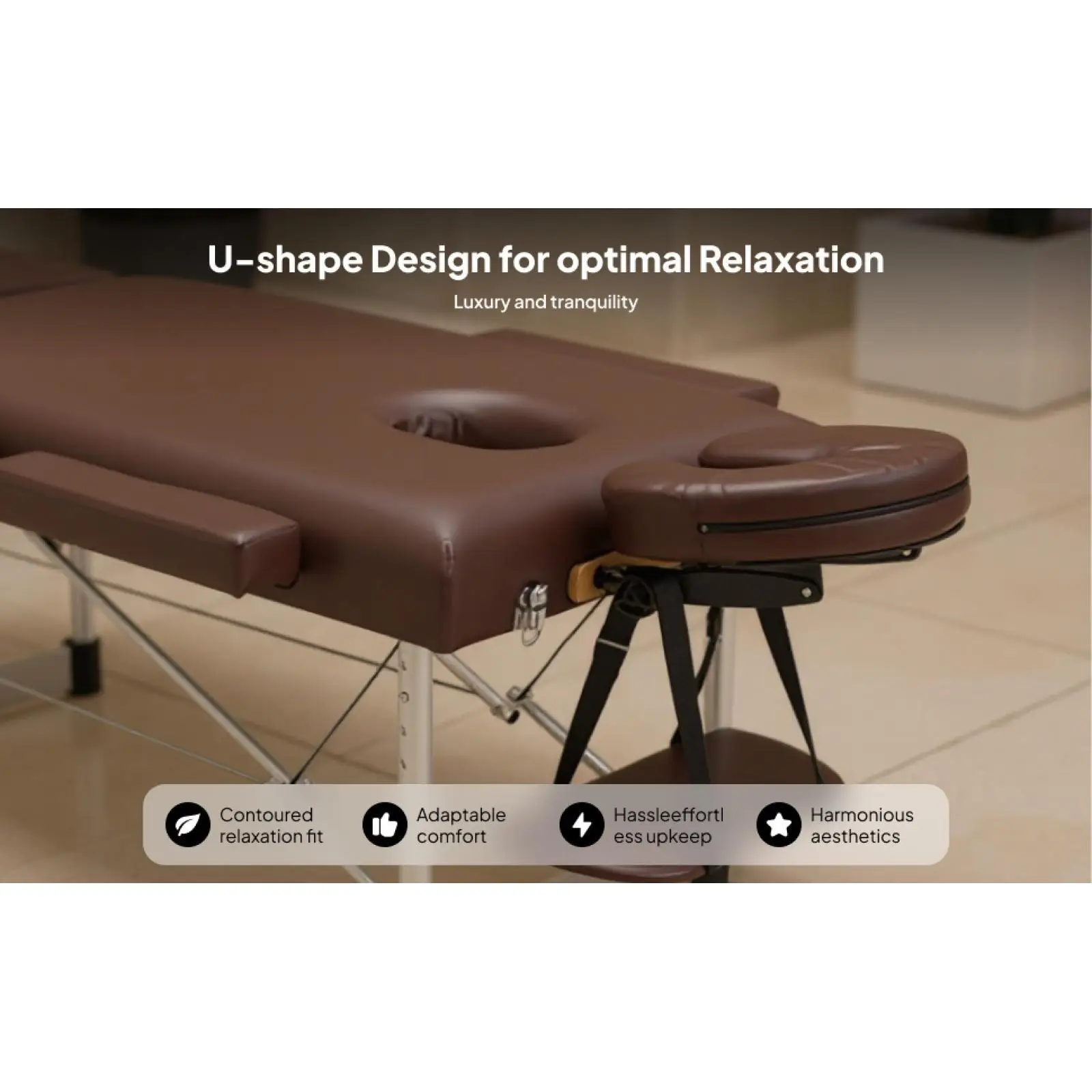 

Salon SPA Massage Table Face Cradle Pillow Cushion Reusable PU Leather Cover for Relaxing Experience