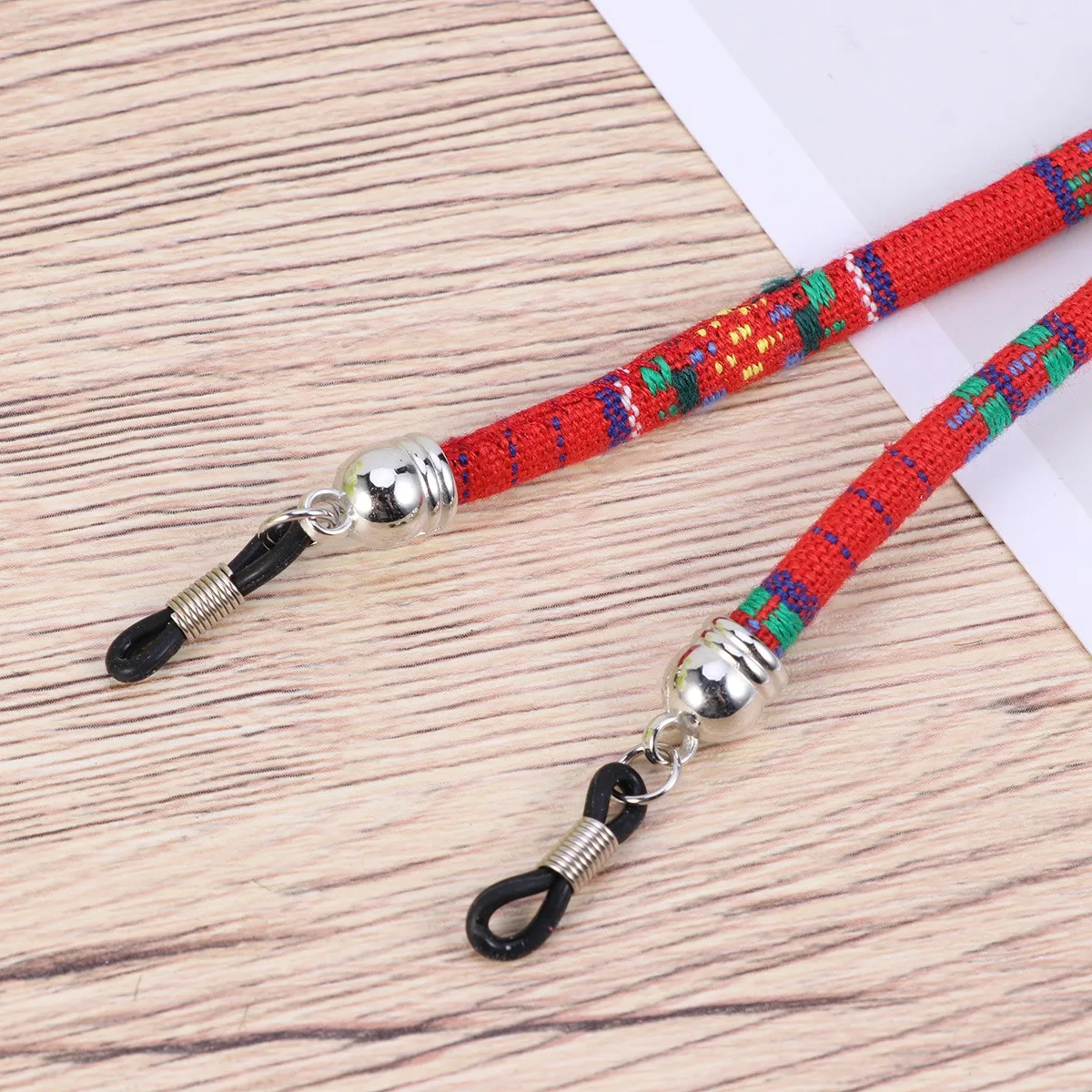 

Fashion Ethnic Style Adjustable Cotton Cord Anti-Slip Retainer Strap For Men Women Sunglasses Reading Glasses Optical Frames Red