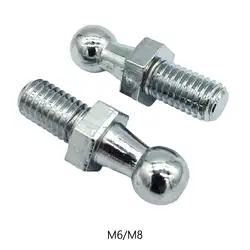 2Pcs Ball Stud Pin Bolt Replaces Accessory Easy to Install Gas Strut End Fittings Durable Universal 10mm M8 M6