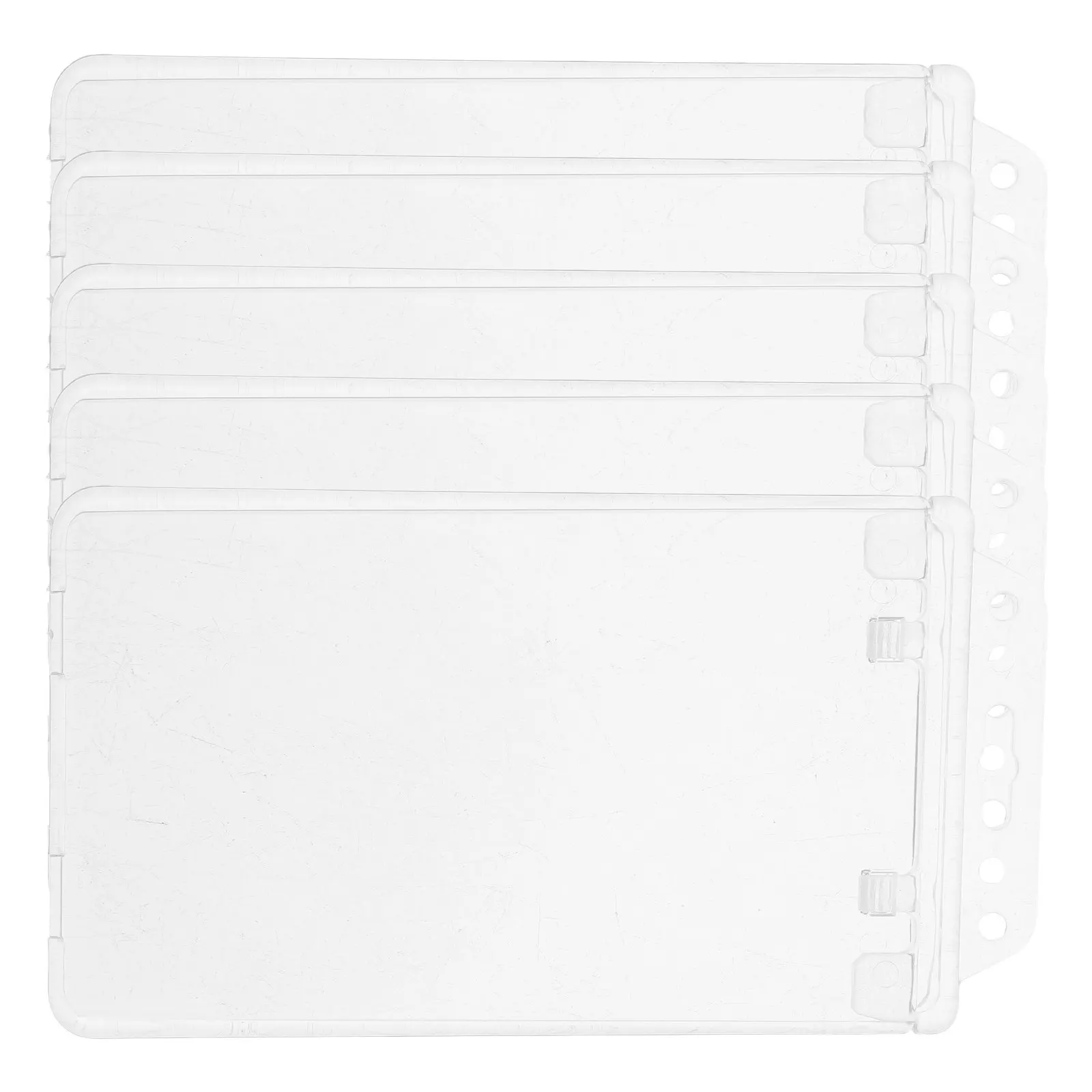 5Pcs Reusable Transparent Card Sleeve for Id Badge Name Badge Horizontal Holder Credit Bank Cards Sports Trading Game Cards