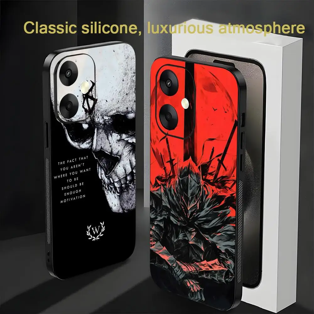 B-Berserk-funda de teléfono Popular Comic Cool para Xiaomi Redmi Note 13,12,11, 10 Pro Plus S, 5G, 12S, funda de teléfono negra suave de lujo