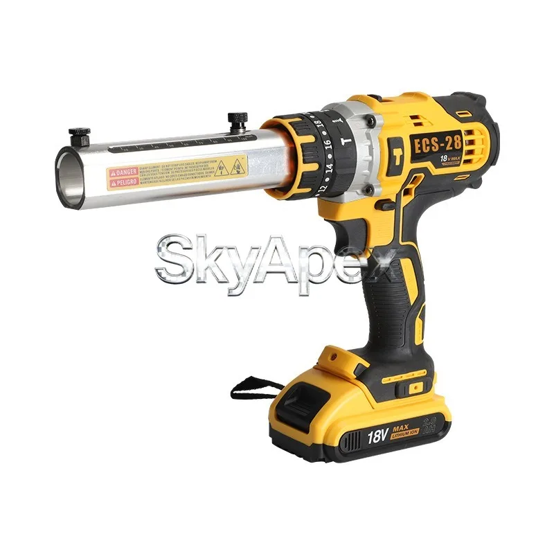ECS 28 Portable Rechargeable Cable Stripper Fast Single Core Wire Peeler Stripping Pliers Wire Stripping Machine
