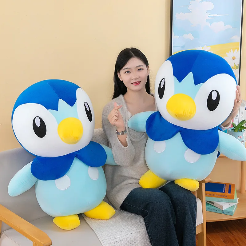 Kawaii 60 cm Piplup Plüschtier Große Größe Pokemon Gefüllte Puppe Anime Pet Spirit Großes weiches Babykissen für Kinder Geburtstag Weihnachtsgeschenk