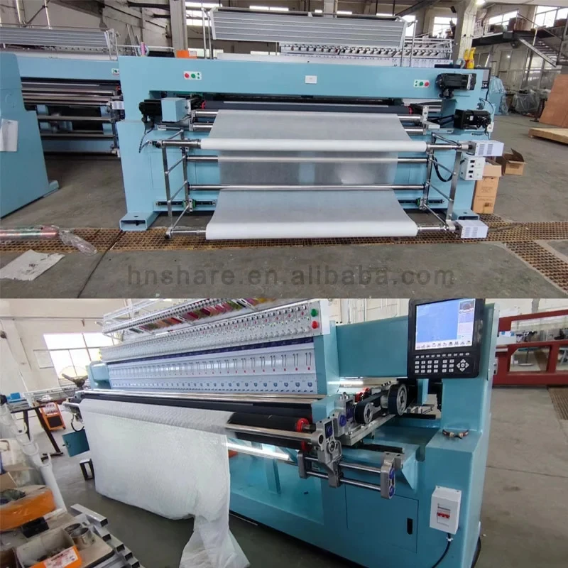 آلة صنع خياطة اللحف ذات الذراع الطويلة الأوتوماتيكية سترة منتفخة على شكل أوزة