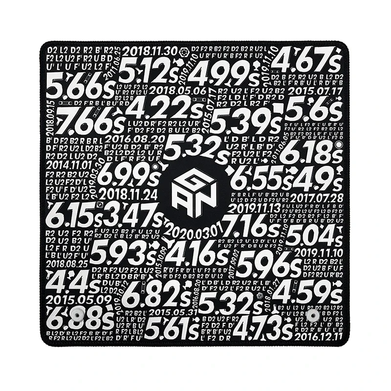 [Socube] GAN Mat for Competition Smooth Non-slip Bottom Mouse Pad Black Silver Hand Drawn Training Mat GAN Timer Mat Silver