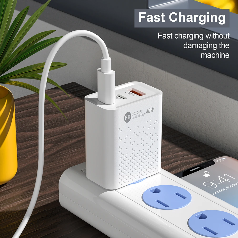 Acgicea USB C Charger 60W Fast Charging Charger Quick Charge 3.0 for Iphone Xiaomi Samsung Phone Wall Chargers PD Power Adapter