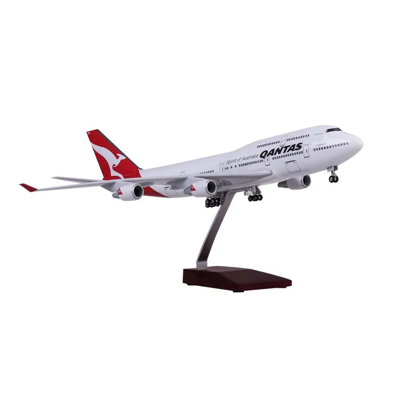 1:150 Scale 47cm Qantas 747 Model Plane Resin Die-cast Airplanes Qantas Airlines 747 Aircraft Model for Collection Display