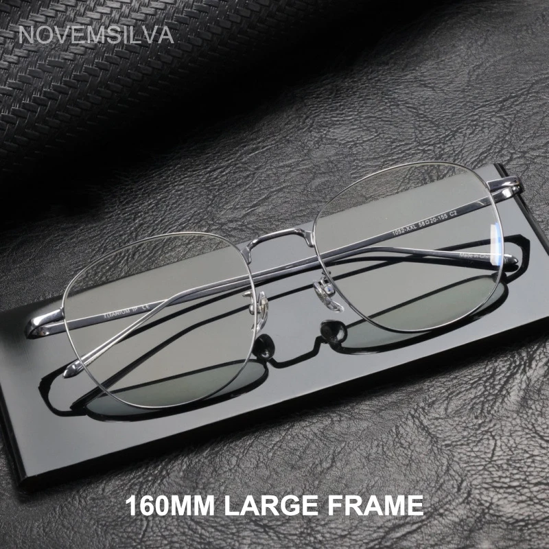 160mm 160mm Large Pure Titanium Glasses Frame Unisex Full Frame Retro Eyeglass Ultra-Lightweight Suitable For Business Casual Eyewear - Aliexpress Deal