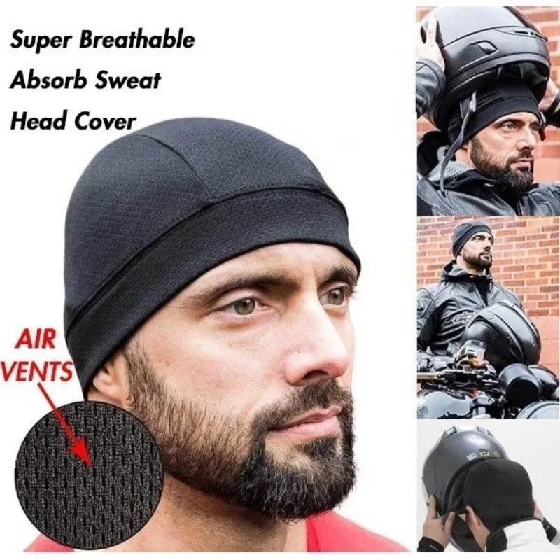 Motorcycle Helmet Inner Caps Balaclavas Breathable Cycling Quick-drying Wicking Cooling Hat Universal Men Women Sports Dome Cap