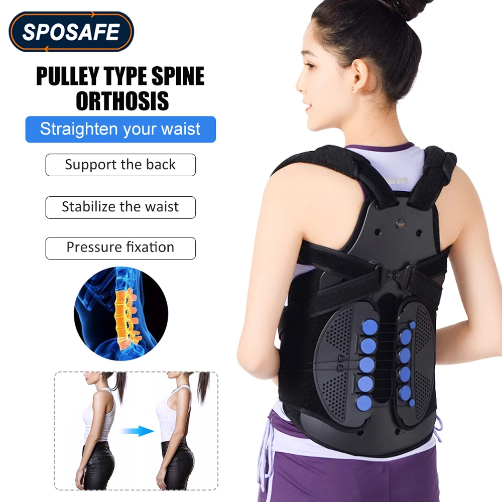 Pulley Posture Corrector Back Brace Shoulder Waist Support Humpback Prevent Body Straighten Slouch Compression Pain Relief