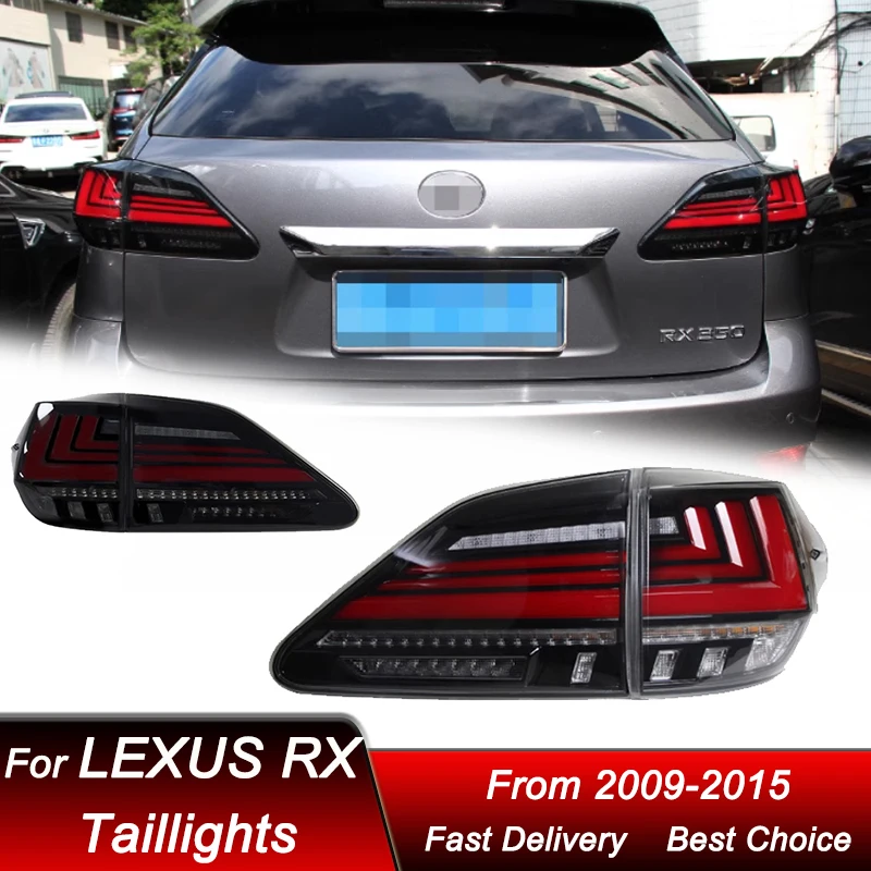 

Поп-стайлинг автомобиля Задние фонари для Lexus RX RX300 2009-2015 Новый стиль Полный светодиодный задний фонарь Динамический указатель поворота Задний фонарь в сборе
